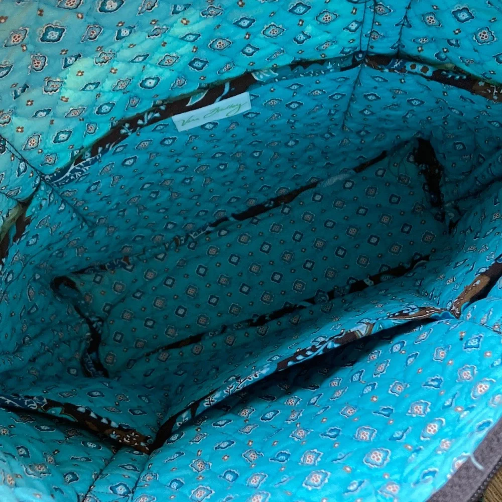 Vera Bradley Java Blue Tote Bag Made in USA - Picture 9 of 16